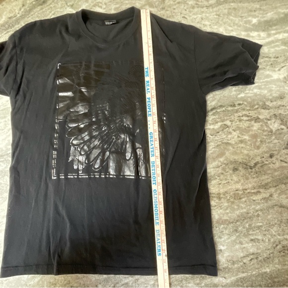 Gemrock vintage Y2K/90’s black Native American graphic shirt size 2XL (F1) - Picture 5 of 6